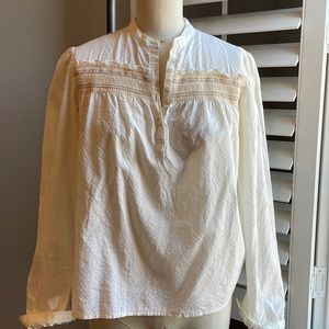 Anthropologie vintage ivory blouse 4